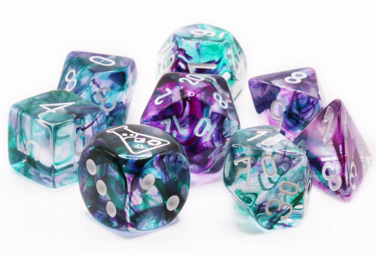 Labx Dice Chessex Lab Dice VIII (Nebula: Flourite) | CHX30068 TTRPG Dice Set ...