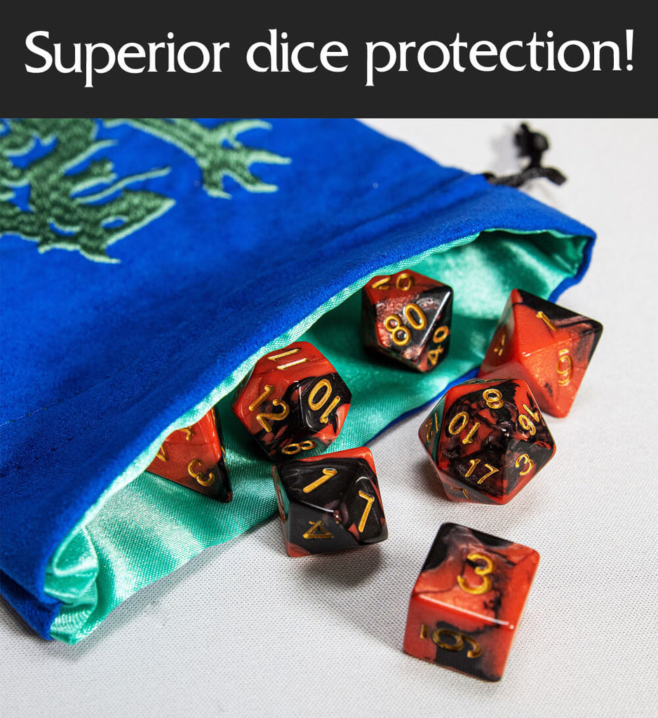 Premium Dice Bags for TTRPG Dice on sale at Dark Elf Dice
