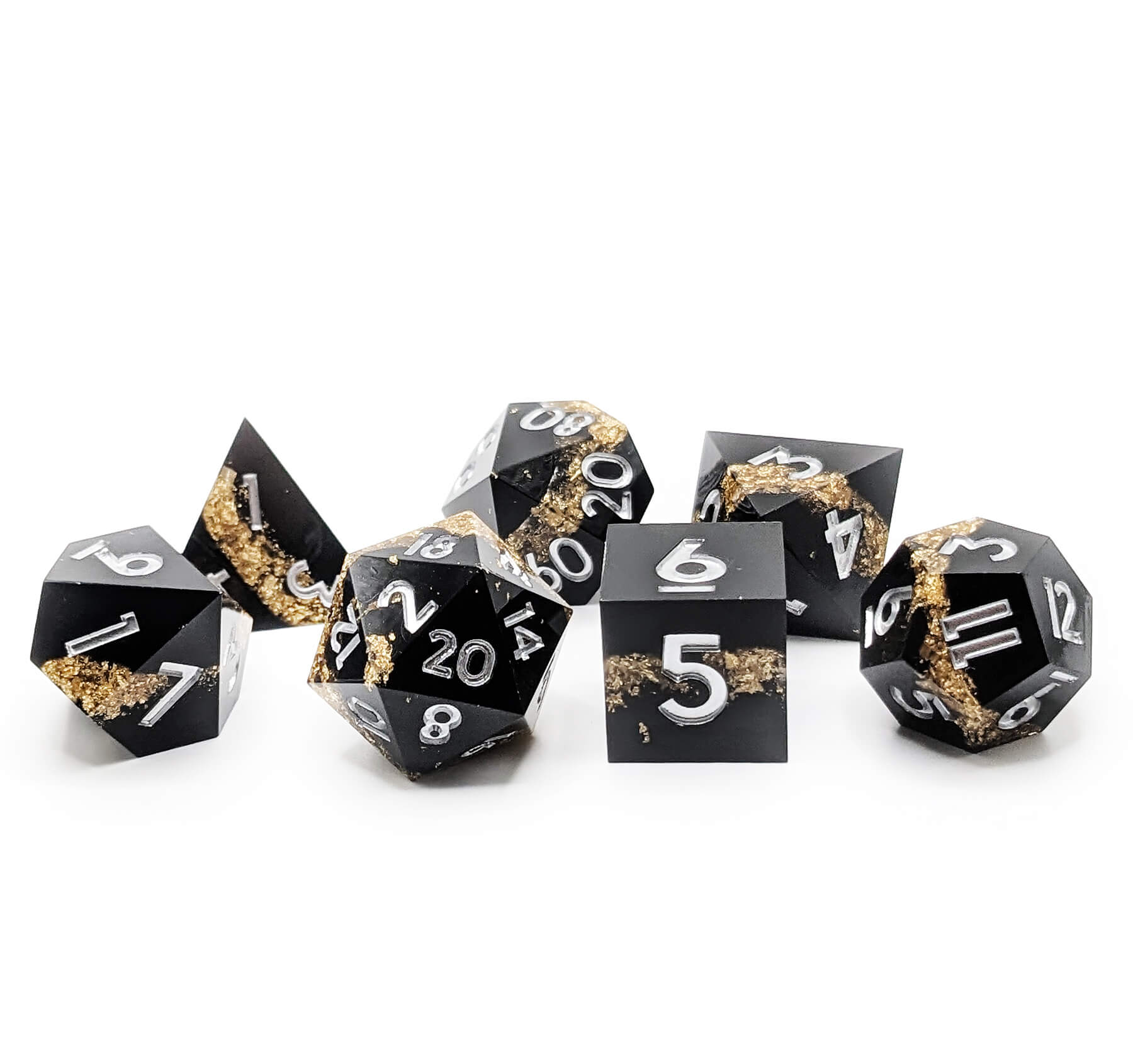 TTRPG gold rush dice set