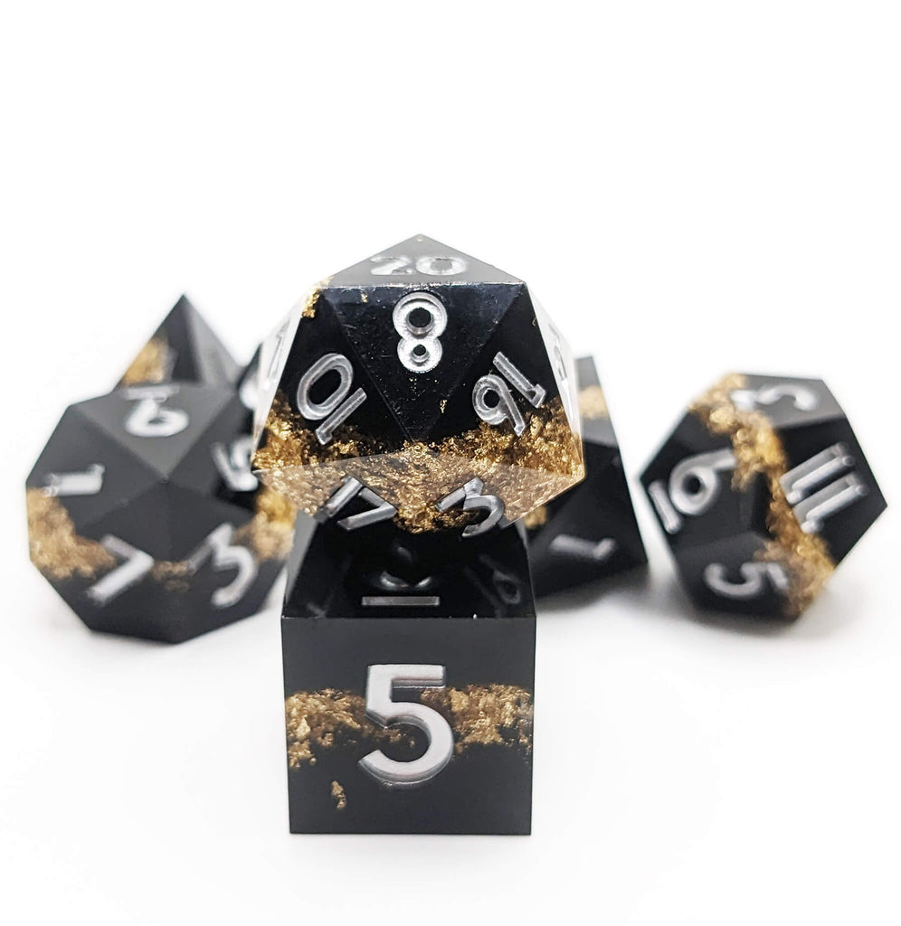 Sharp Edge Gold Rush dice set for dnd games