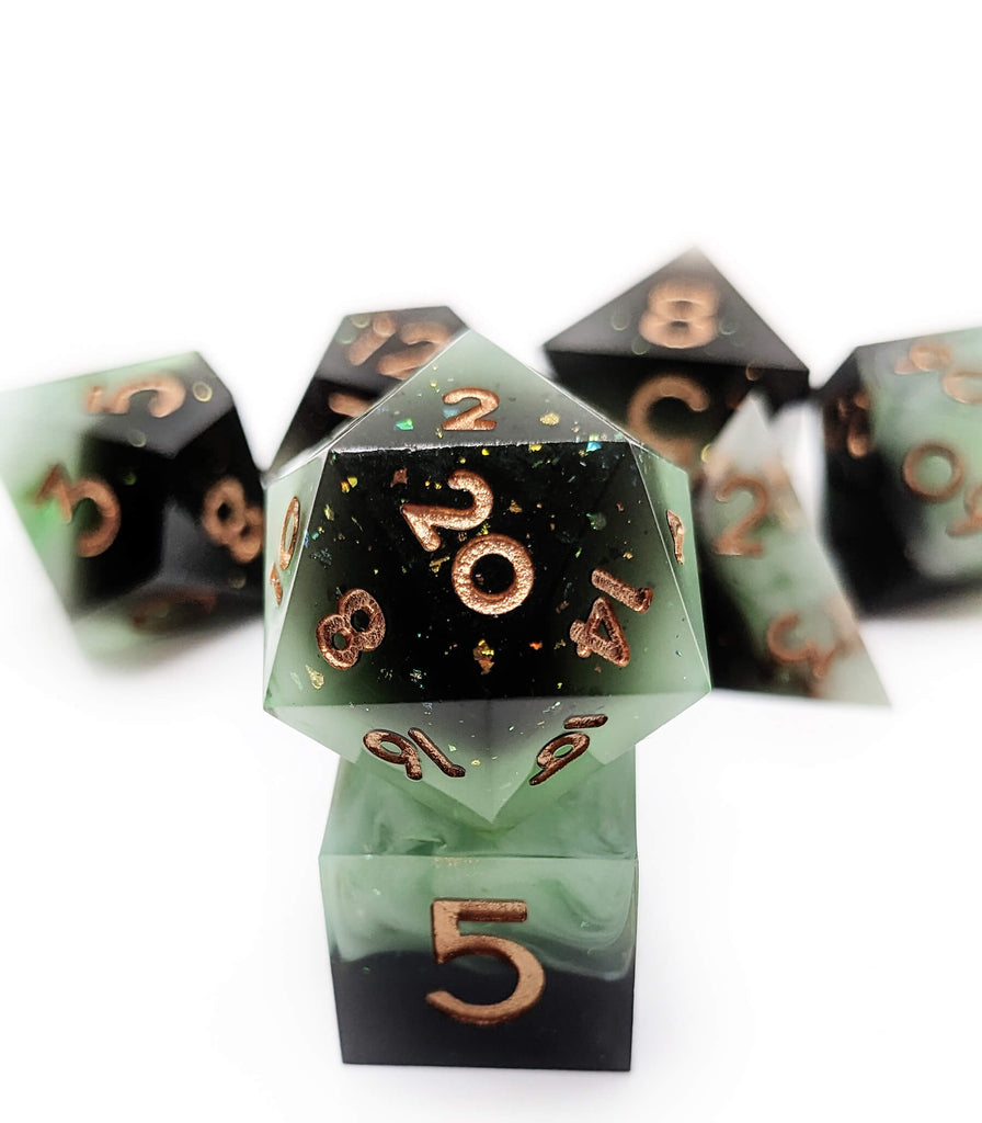 Jaded Dreams sharp edge dice for dnd games
