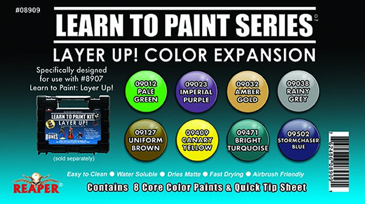 Reaper Learn To Paint Set, Layer Up Color Expansion | 8 Paint Colors ...