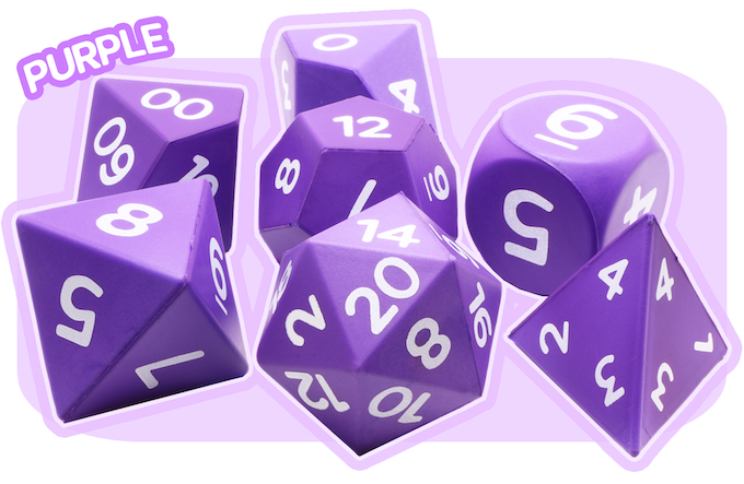 Giant Foam Dice Set (Purple) | Soft And Squishy Chonky Dice – Dark Elf Dice