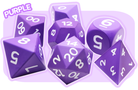 Giant Foam Dice Set Purple at Dark Elf Dice