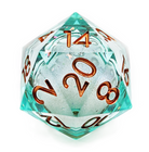 liquid core d20 teal giant dice