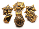 Weird Metal Dice Antique Gold at Dark Elf Dice