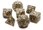 Antique Brass Celtic Knot Dice at Dark Elf Dice