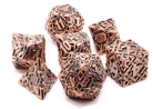 Antique copper Celtic Dice Set at Dark Elf Dice