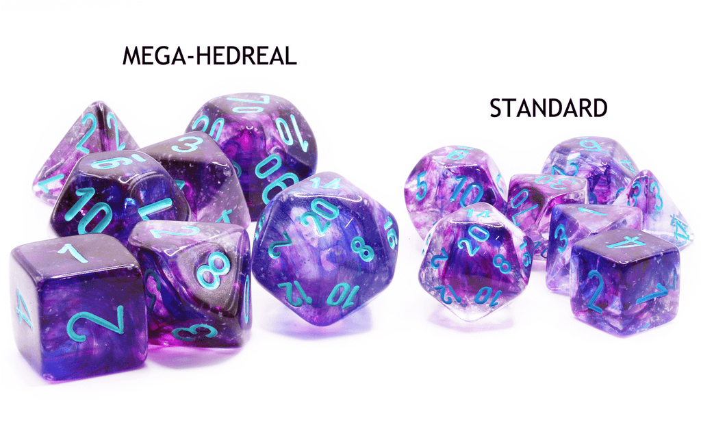 Chessex Mega-Hedrals Giant Dice size comparison