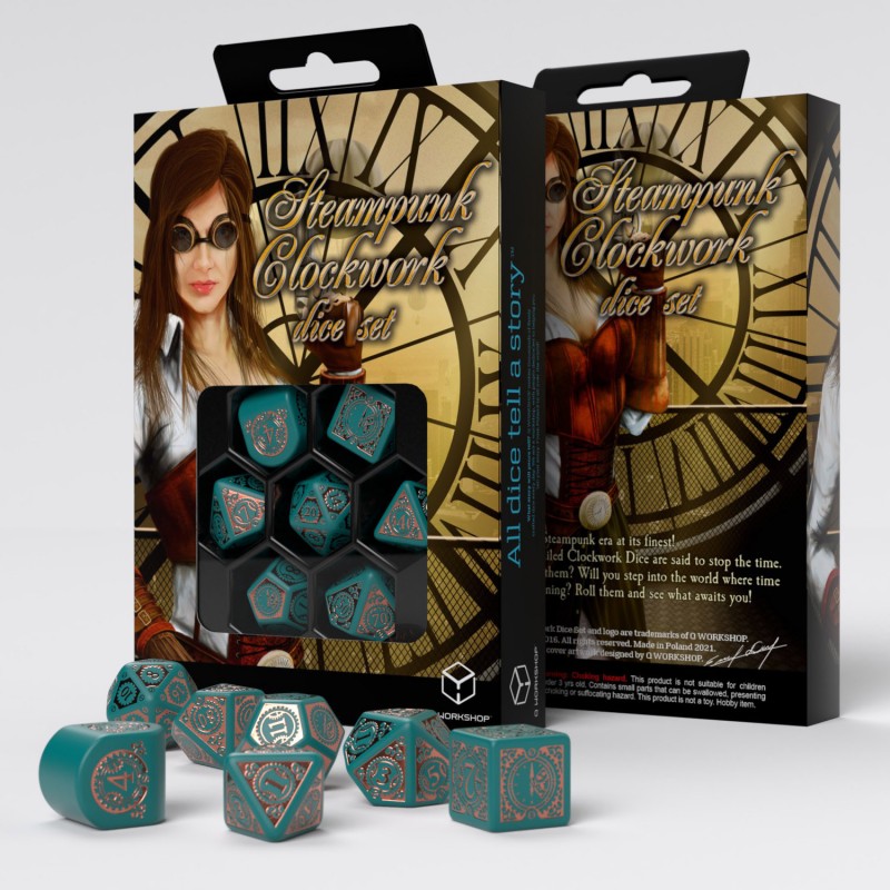 Steampunk Clockwork Dice (Nautical Apparatus) | TTRPG Role Playing Game  Dice Set