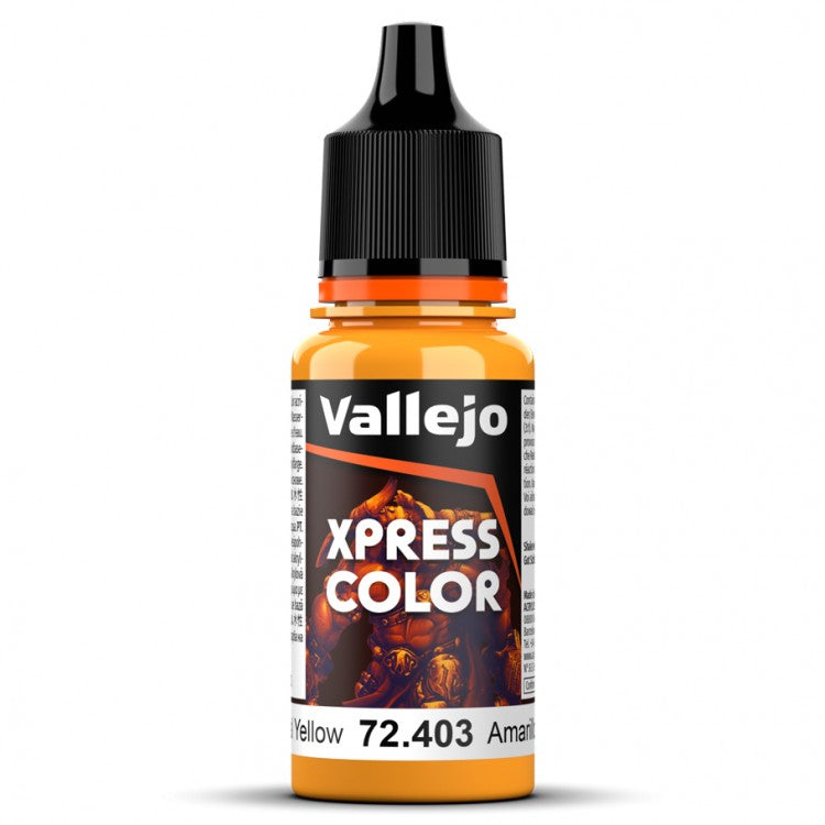 Imperial Yellow Vallejo Xpress Color Contrast Speed Paint for Fantasy and Wargame Miniatures
