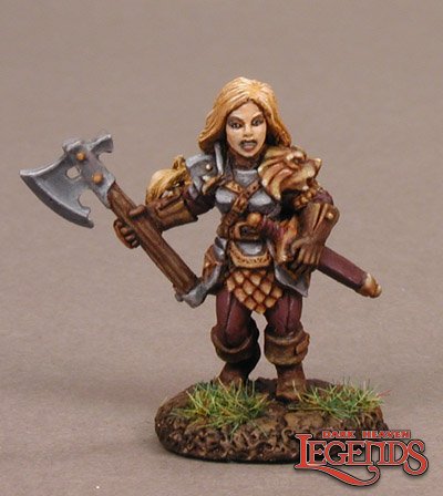 Female Gnome Fighter Miniature