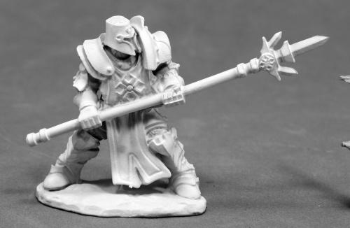 D&D Miniature Knight with Polearm