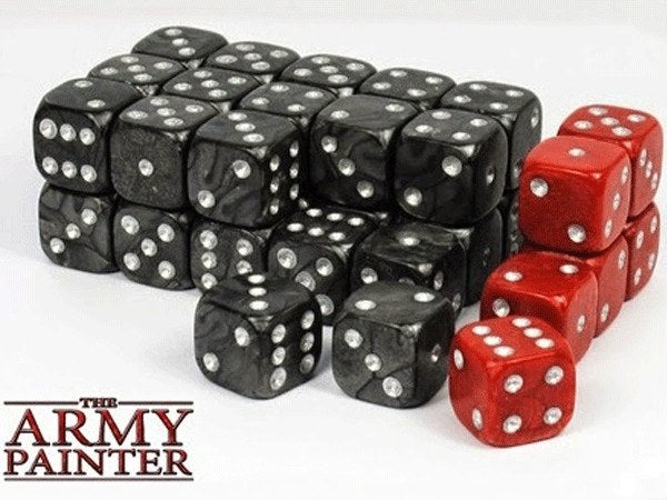  Wargaming Dice Black and Red 