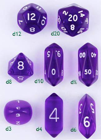 Hybrid Crystal Dice Purple