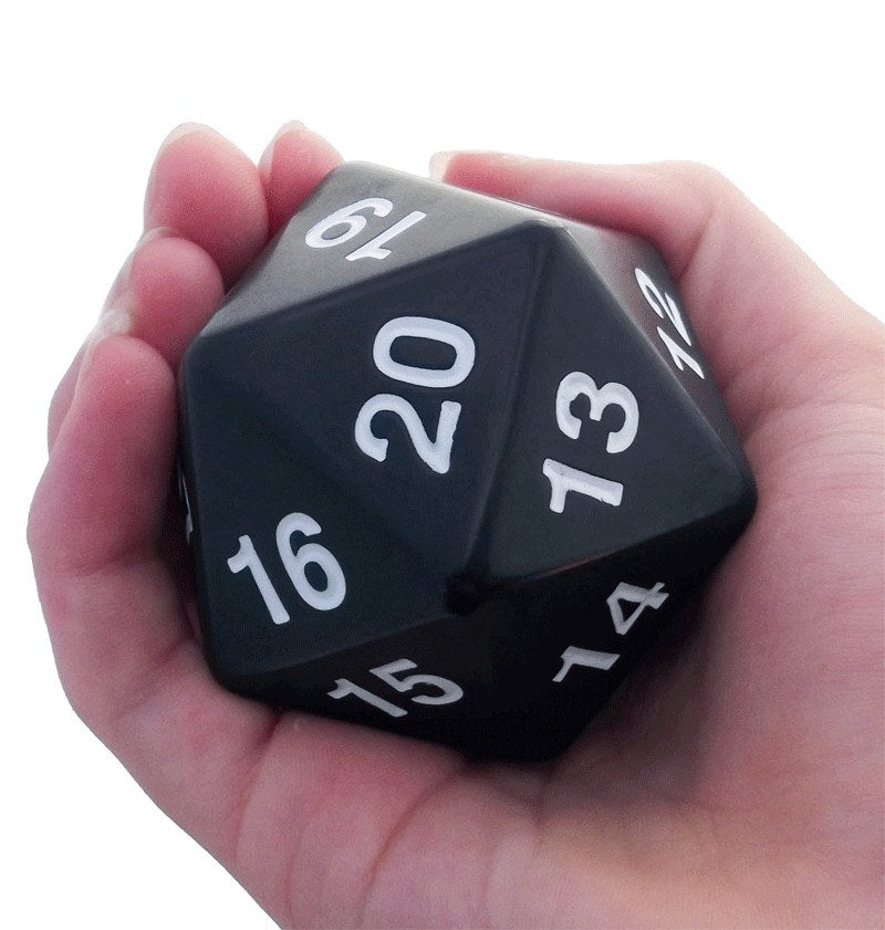 Giant D20 Black Dice