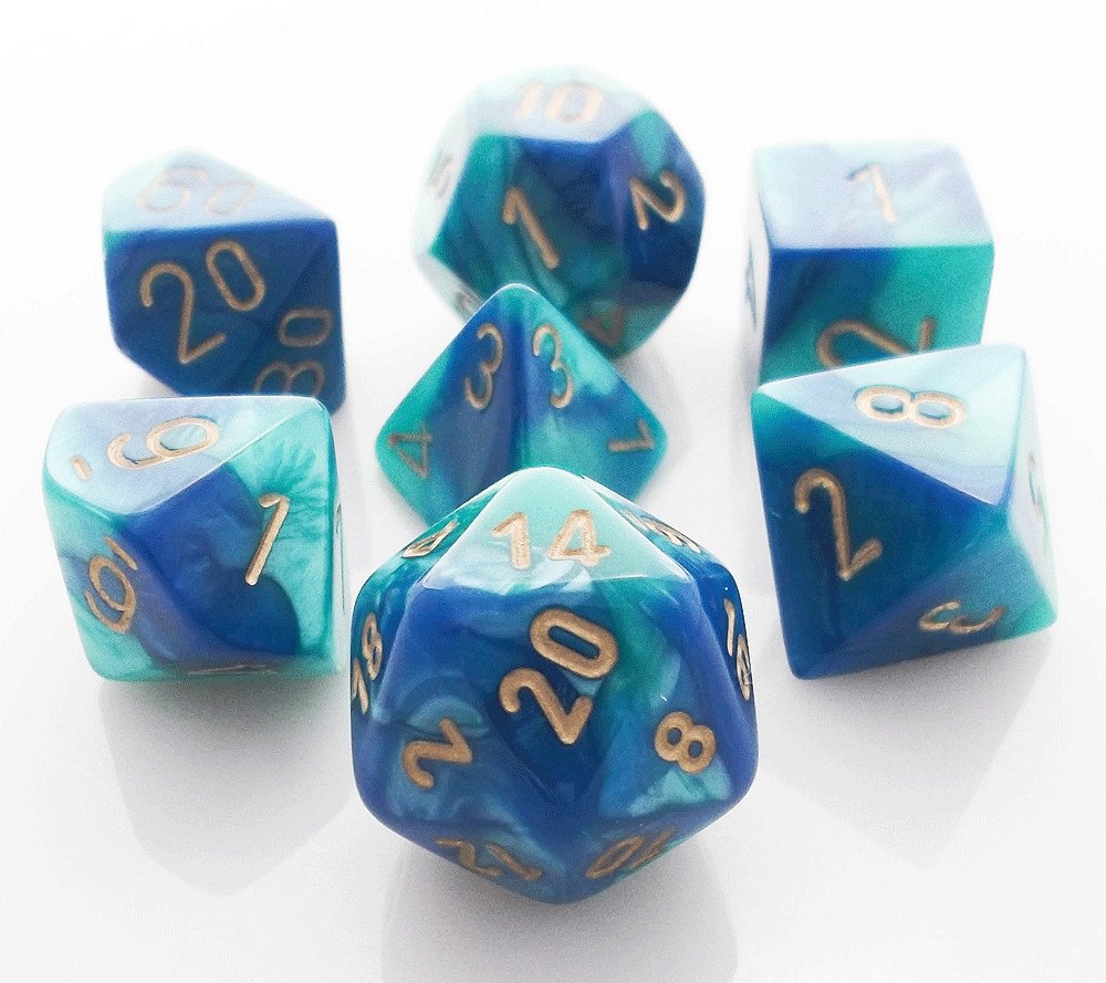 Gemini Dice Blue Teal