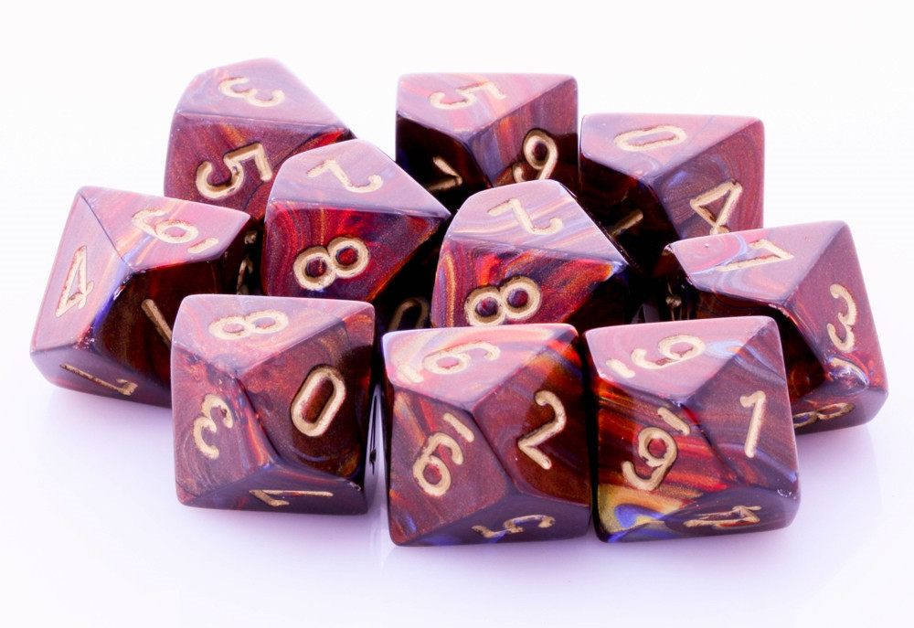 Scarab Dice d10 Blue Blood