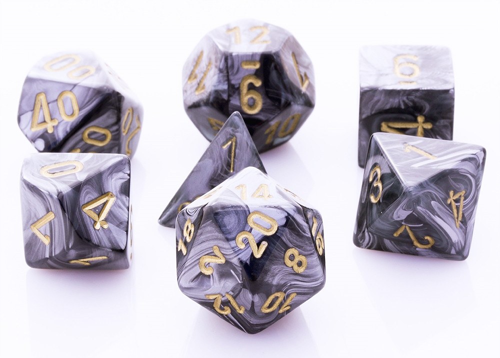 Lustrous Dice Black