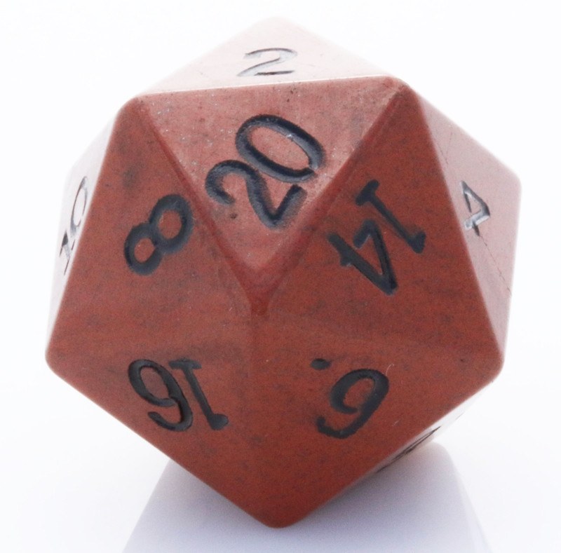 Dwarven Stones D20 Red Jasper