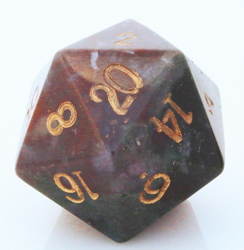 Dwarven Stones D20 Bloodstone