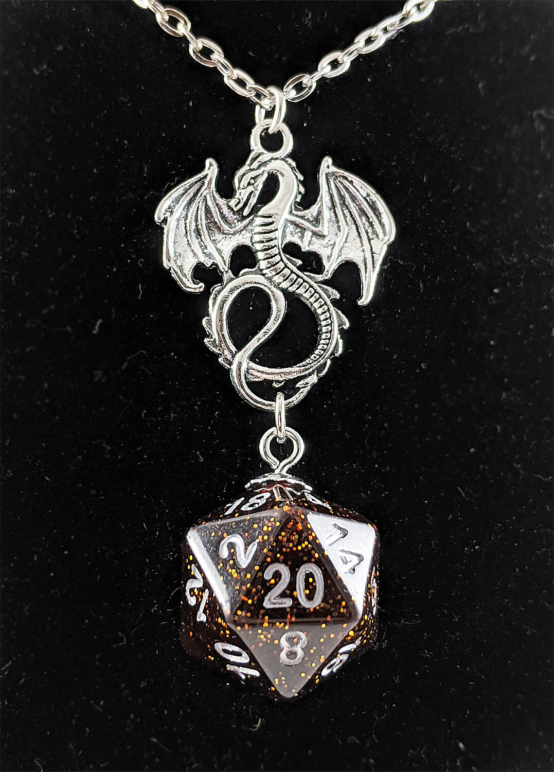 RPG d20 Dragon Necklace