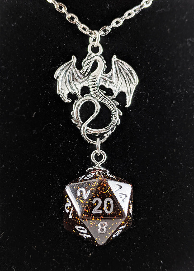 RPG d20 Dragon Necklace
