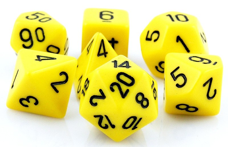 Opaque Dice Yellow