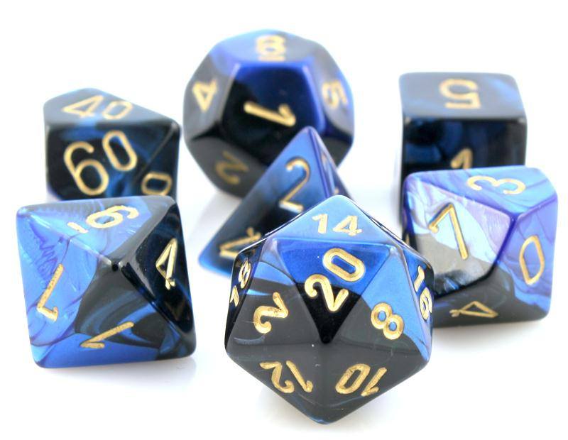 Gemini Dice Black Blue