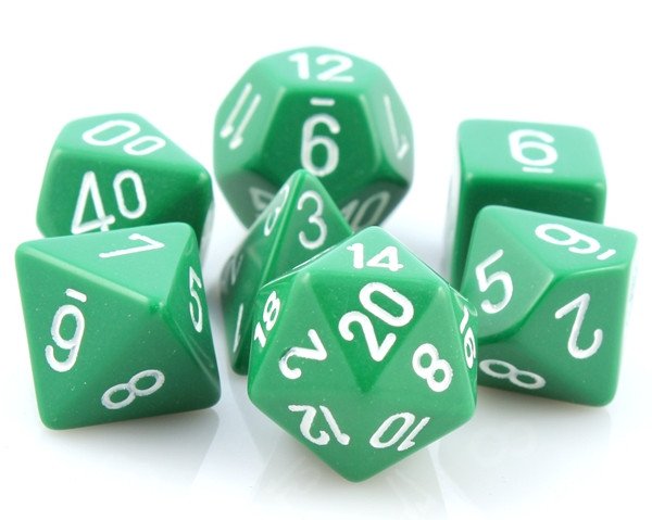 Opaque Dice Green