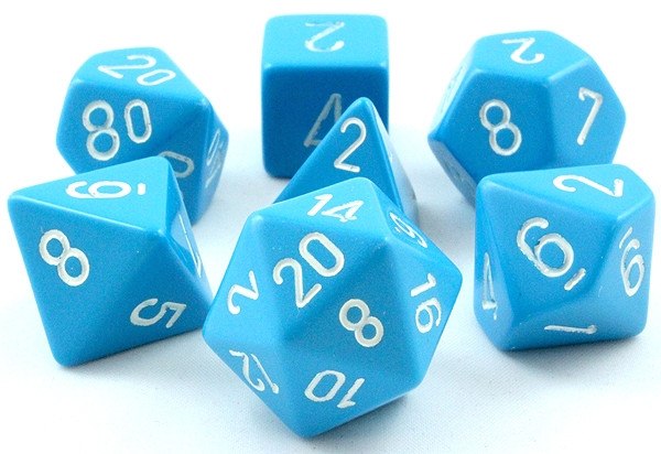 Opaque Dice Light Blue