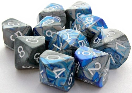 Gemini Dice D10 Blue Steel