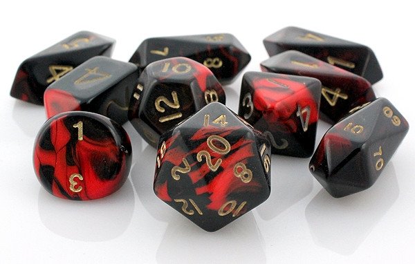 Oblivion Hybrid Dice Red