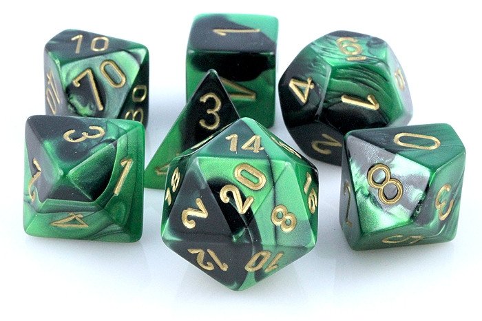 Gemini Dice Black Green