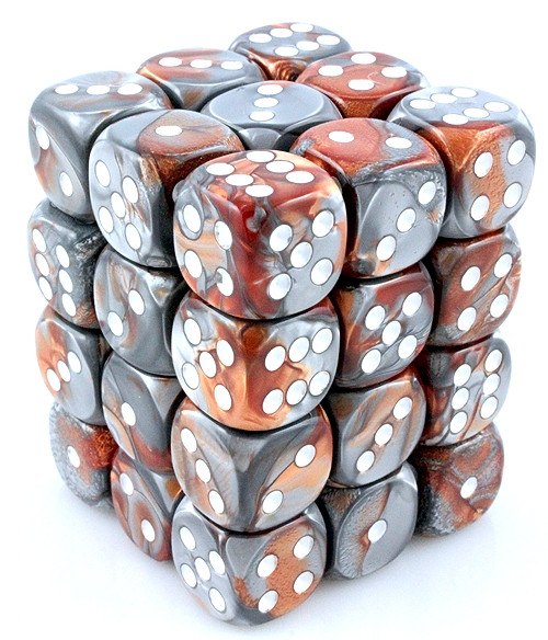 Gemini Dice Mini d6 Copper Steel