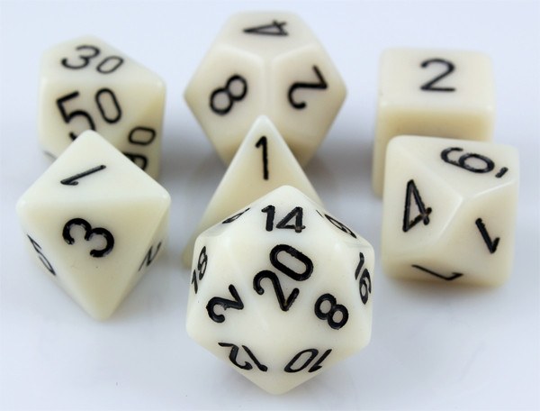 Opaque Dice Ivory