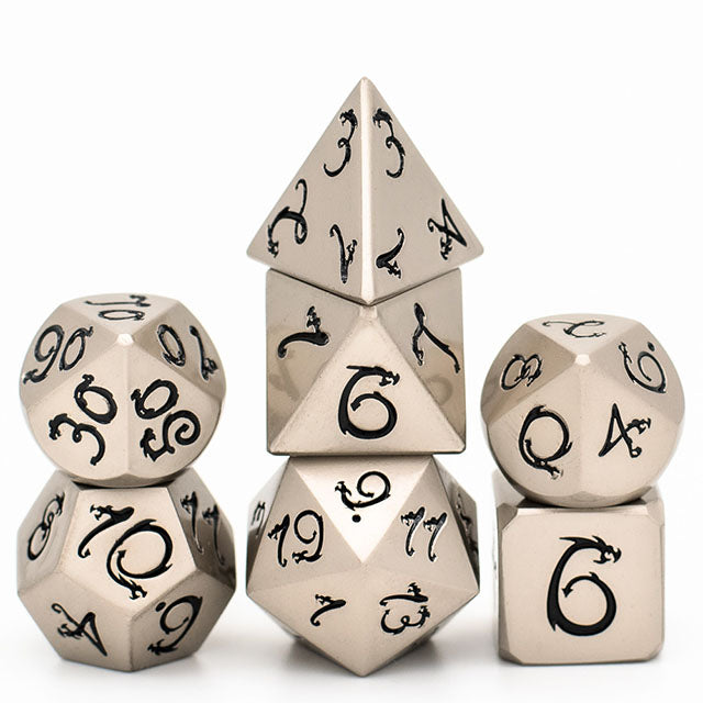 Silver dragon dnd dice