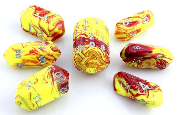 Toxic Crystal Dice Yellow Red
