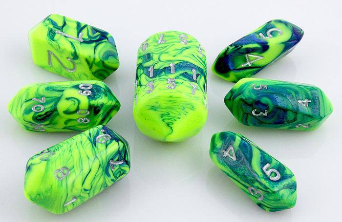 Toxic Crystal Dice Green Blue