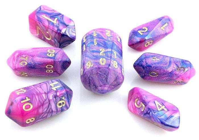 Toxic Crystal Dice Pink Blue