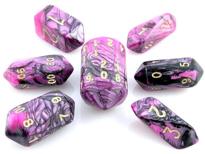 Toxic Crystal Dice Pink Black