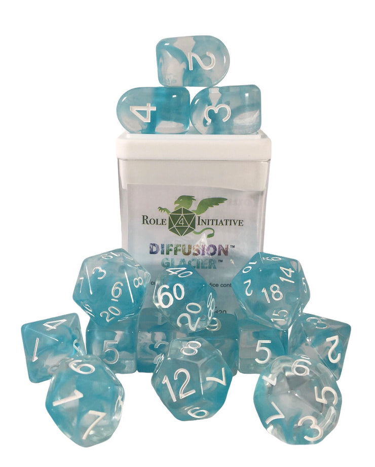 big dice set for dnd like games Diffusion Dice (Glacier) 