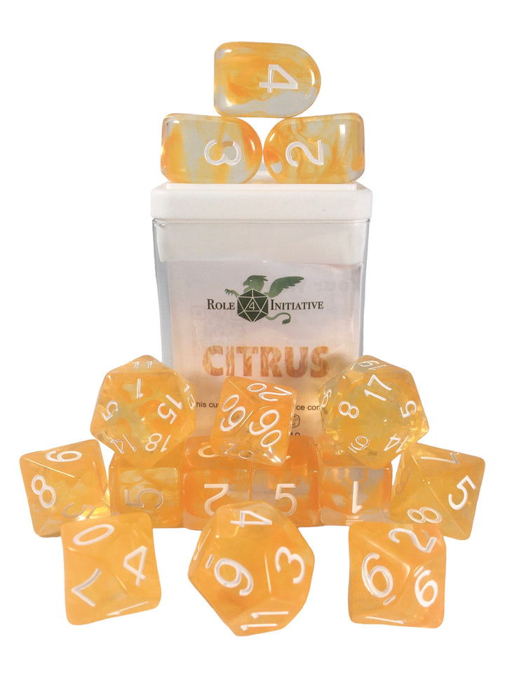 15 piece set Diffusion Dice (Citrus)