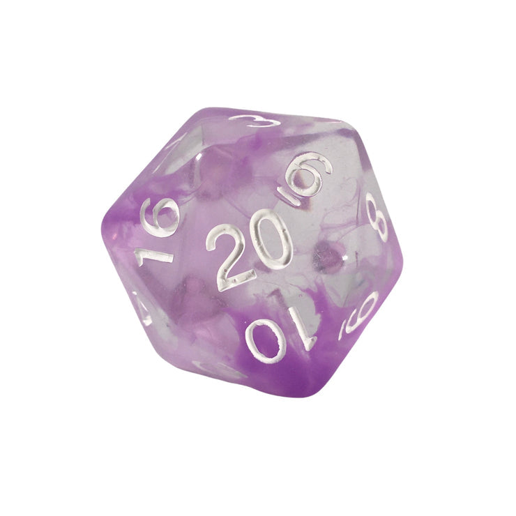 chonky amethyst d20 for rpg games
