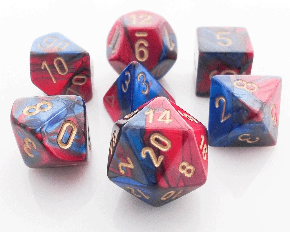 Gemini Dice Red Blue