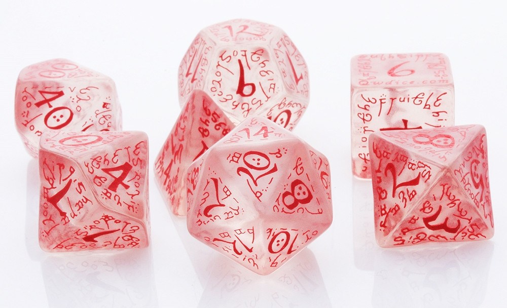 Elven Dice Red Translucent