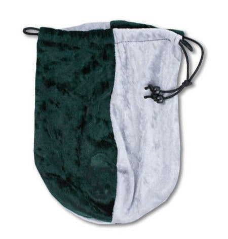 dice bag green silver