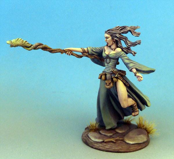 Miniatures Female Magic User Staff