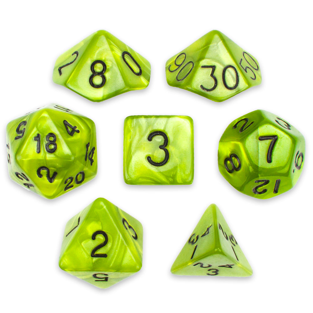 Sick green d&d dice