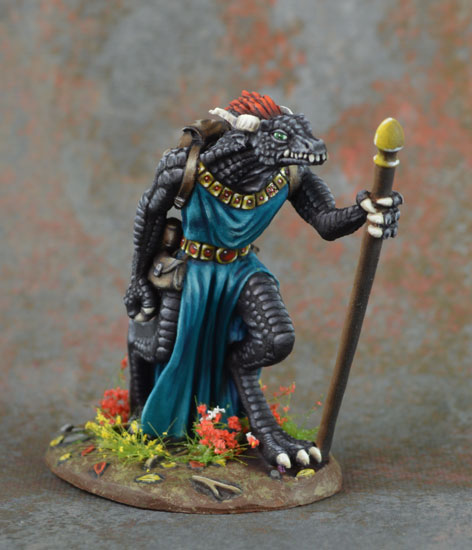 Marching Mage Dragonborn Miniature 2